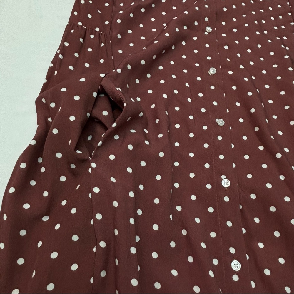 Sonnet James Long Brown Polka Dot Long Sleeve Dress - Picture 5 of 11